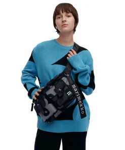 Unikko M Umhängetasche Polyester schwarz/grau