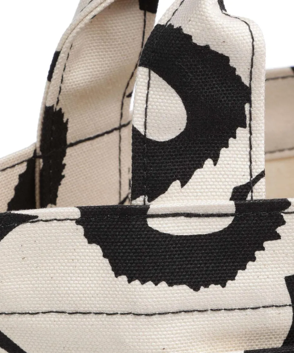 Unikko Mono Mini Handtasche Canvas natur/schwarz