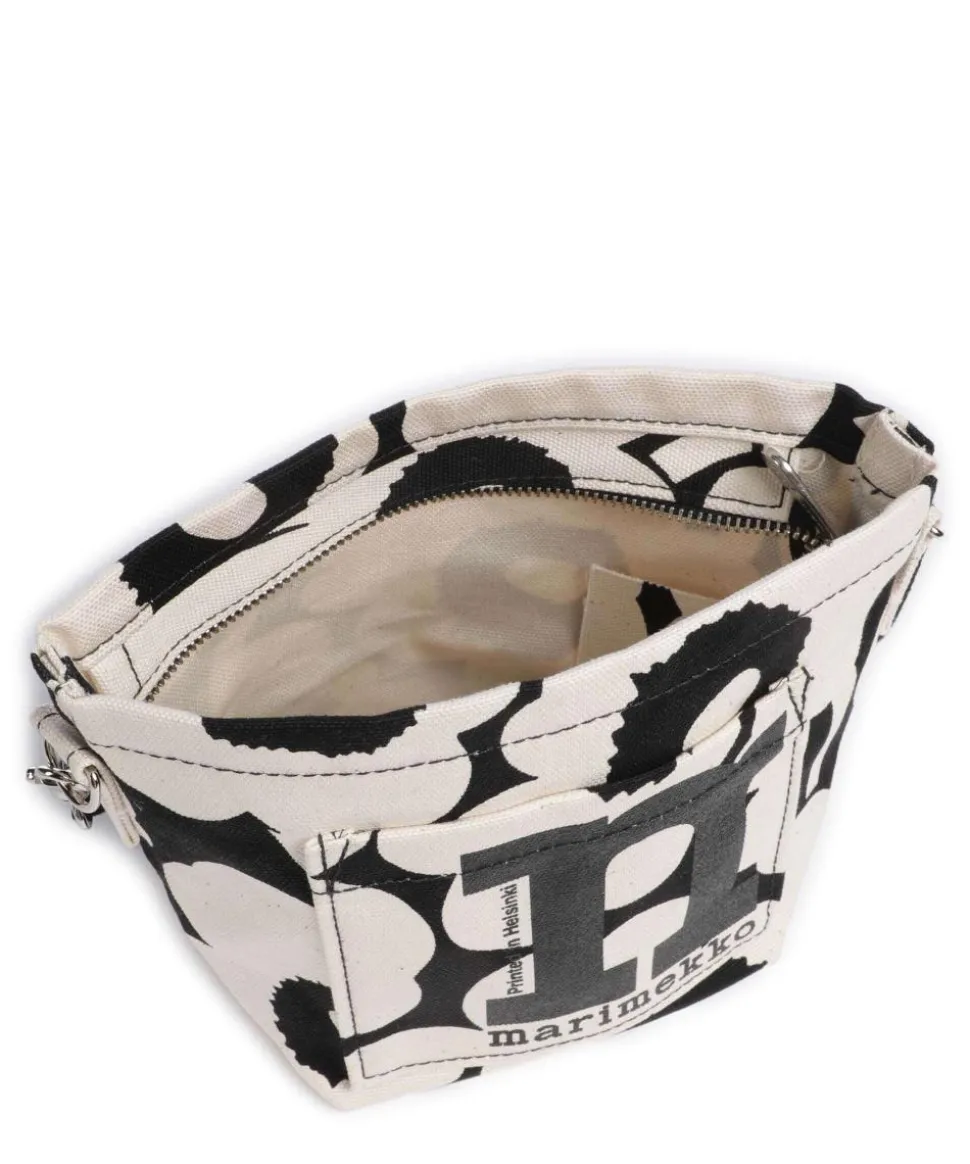 Unikko Mono Mini Umhängetasche Canvas natur/schwarz