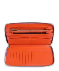 Up! RFID Geldbörse fein genarbtes Leder violett