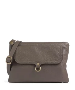 Urban Beyonce Schultertasche genarbtes Kalbsleder mud