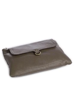 Urban Beyonce Schultertasche genarbtes Kalbsleder mud