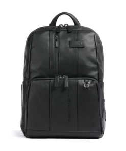 Urban Laptop-Rucksack 13″ fein genarbtes Rindsleder schwarz