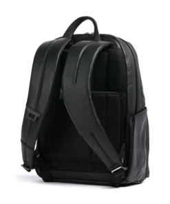 Urban Laptop-Rucksack 13″ fein genarbtes Rindsleder schwarz