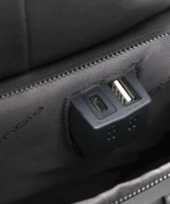 Urban Laptop-Rucksack 13″ fein genarbtes Rindsleder schwarz