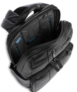 Urban Laptop-Rucksack 13″ fein genarbtes Rindsleder schwarz