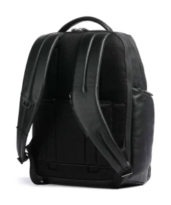 Urban Laptop-Rucksack 15″ fein genarbtes Rindsleder schwarz