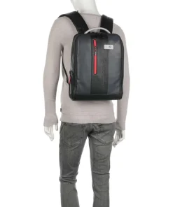 Urban Laptop-Rucksack 15″ fein genarbtes Rindsleder anthrazit