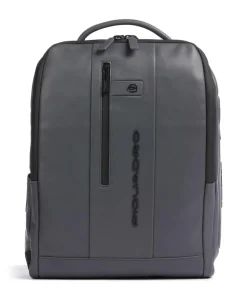 Urban Laptop-Rucksack 15″ fein genarbtes Rindsleder dunkelgrau