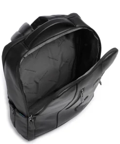 Urban Laptop-Rucksack 15″ fein genarbtes Rindsleder schwarz