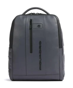 Urban Laptop-Rucksack 14″ fein genarbtes Rindsleder grau