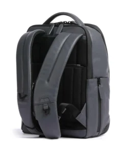 Urban Laptop-Rucksack 14″ fein genarbtes Rindsleder grau