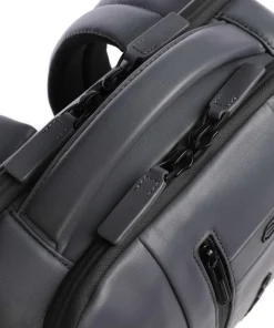 Urban Laptop-Rucksack 14″ fein genarbtes Rindsleder grau