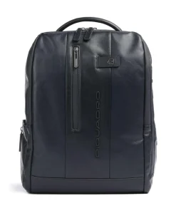 Urban Laptop-Rucksack 15″ fein genarbtes Rindsleder dunkelblau