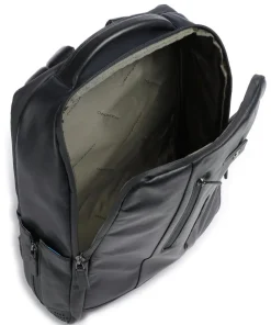 Urban Laptop-Rucksack 15″ fein genarbtes Rindsleder dunkelblau