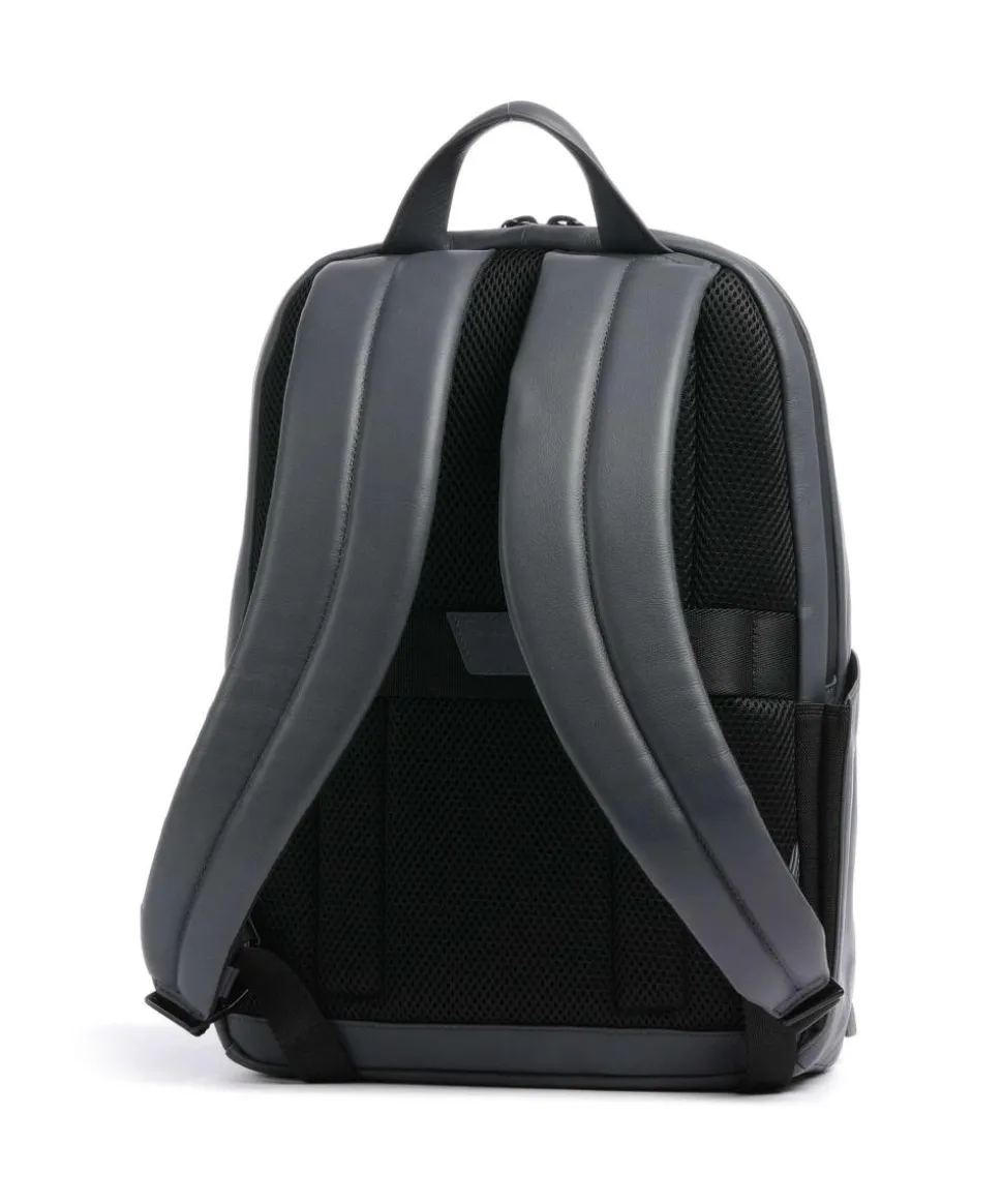 Urban Laptop-Rucksack 13″ fein genarbtes Rindsleder grau