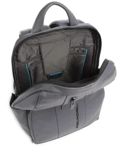 Urban Laptop-Rucksack 13″ fein genarbtes Rindsleder grau
