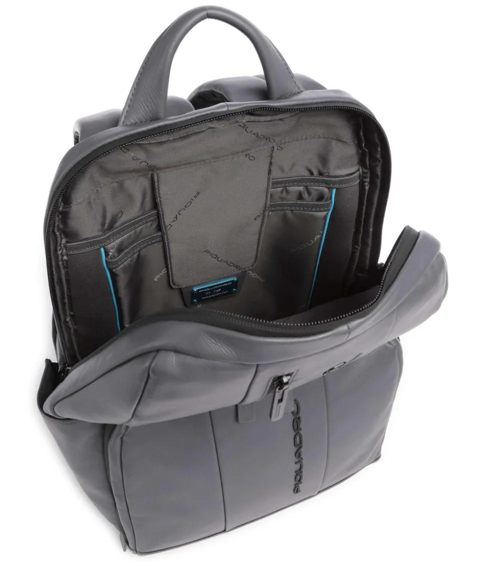 Urban Laptop-Rucksack 13″ fein genarbtes Rindsleder grau