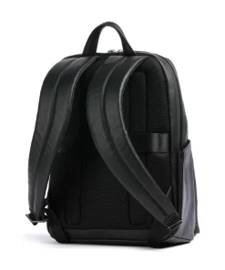 Urban Laptop-Rucksack 13″ fein genarbtes Rindsleder schwarz