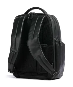 Urban Laptop-Rucksack 15″ genarbtes Rindsleder schwarz
