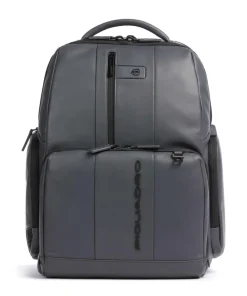 Urban LED Laptop-Rucksack 15″ Leder grau