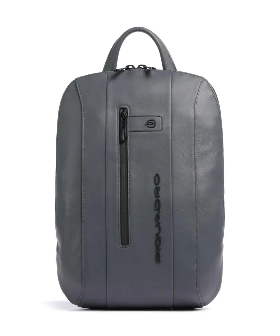 Urban RFID Laptop-Rucksack 13″ Leder grau