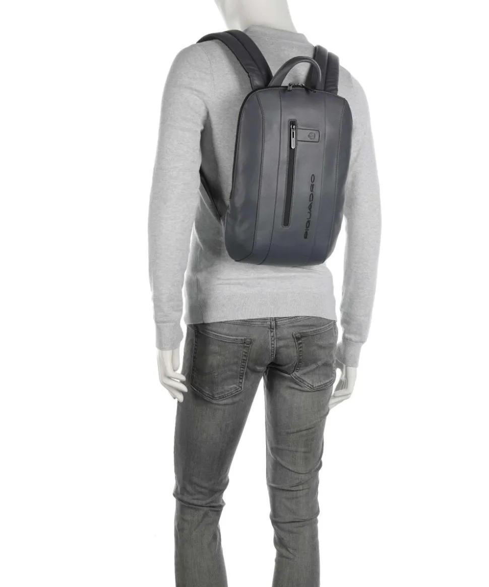 Urban RFID Laptop-Rucksack 13″ Leder grau