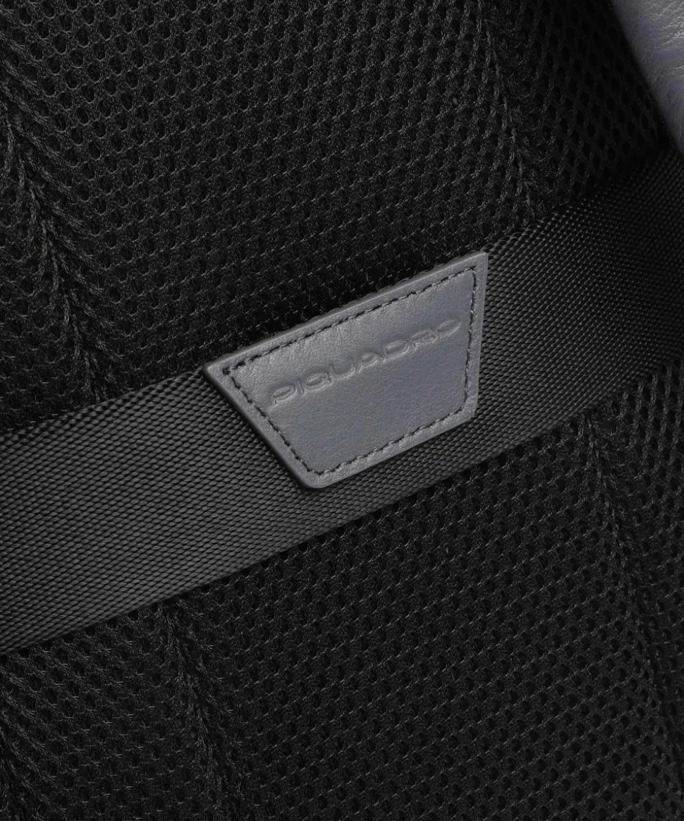 Urban RFID Laptop-Rucksack 13″ Leder grau