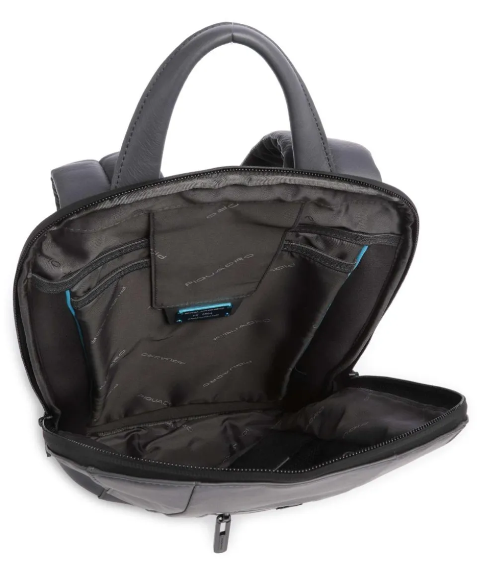 Urban RFID Laptop-Rucksack 13″ Leder grau