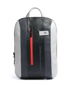 Urban RFID Laptop-Rucksack 13″ Leder grau/schwarz