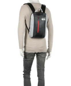 Urban RFID Laptop-Rucksack 13″ Leder grau/schwarz