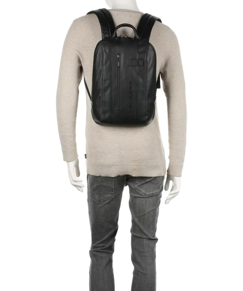 Urban RFID Laptop-Rucksack 13″ Leder schwarz