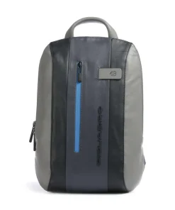 Urban RFID Laptop-Rucksack 13″ Leder schwarz/grau