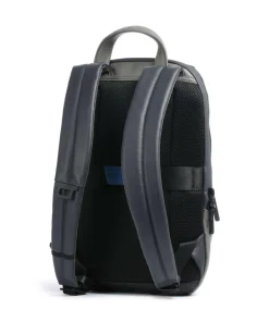 Urban RFID Laptop-Rucksack 13″ Leder schwarz/grau