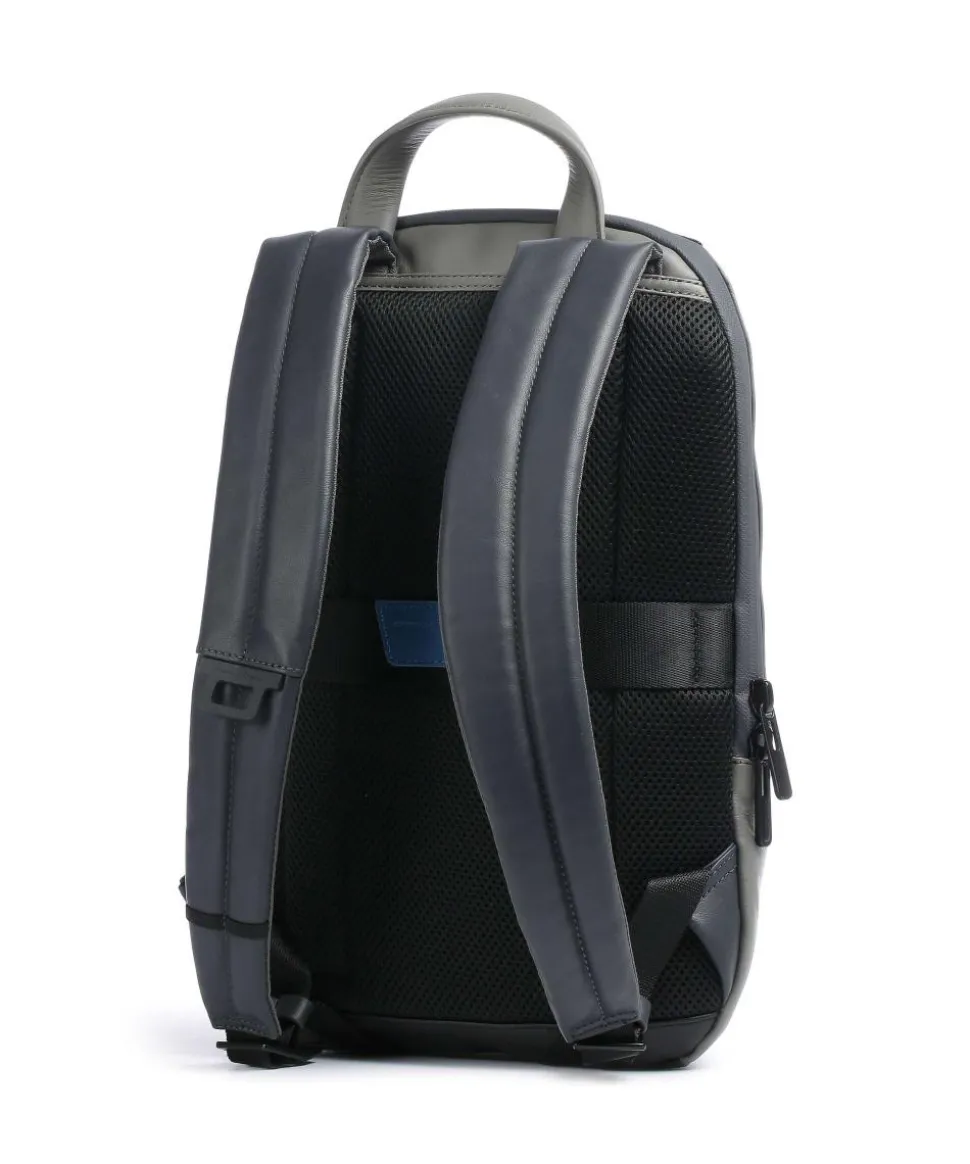 Urban RFID Laptop-Rucksack 13″ Leder schwarz/grau