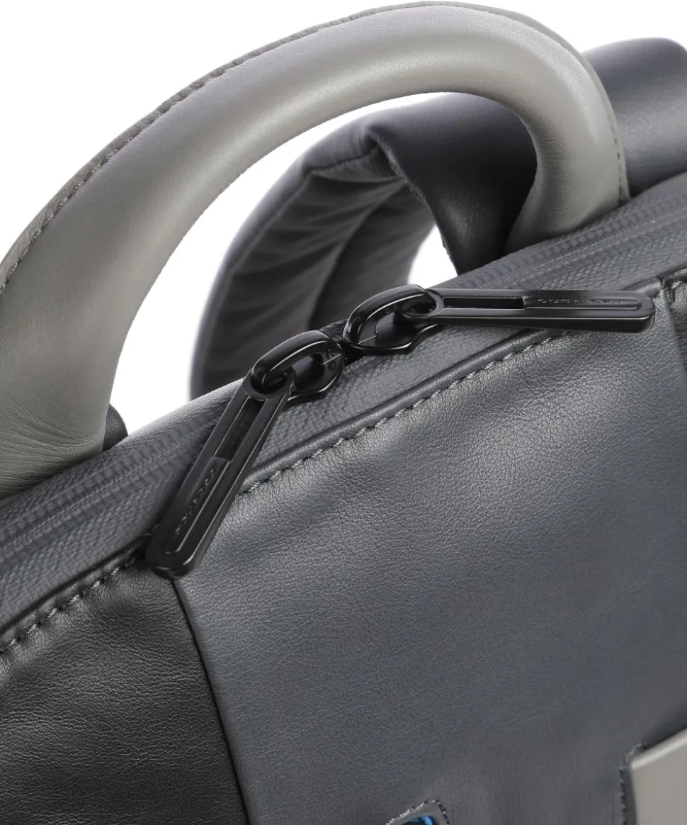 Urban RFID Laptop-Rucksack 13″ Leder schwarz/grau