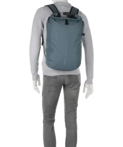 Urban Rolltop Rucksack 16″ recyceltes Polyester blaugrau