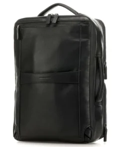 Urban Rucksack 17.3″ fein genarbtes Rindsleder schwarz