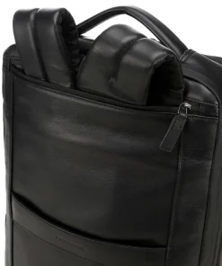 Urban Rucksack 17.3″ fein genarbtes Rindsleder schwarz