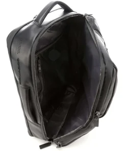 Urban Rucksack 17.3″ fein genarbtes Rindsleder schwarz