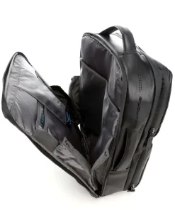 Urban Rucksack 17.3″ fein genarbtes Rindsleder schwarz