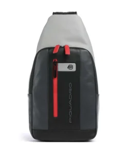 Urban Slingbag genarbtes Rindsleder schwarz/grau