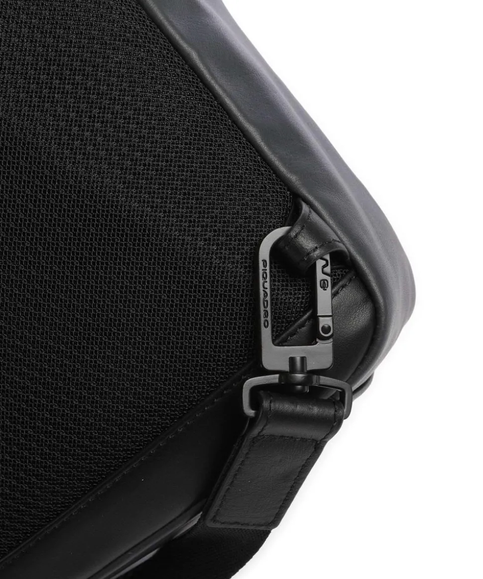 Urban Slingbag genarbtes Rindsleder schwarz/grau