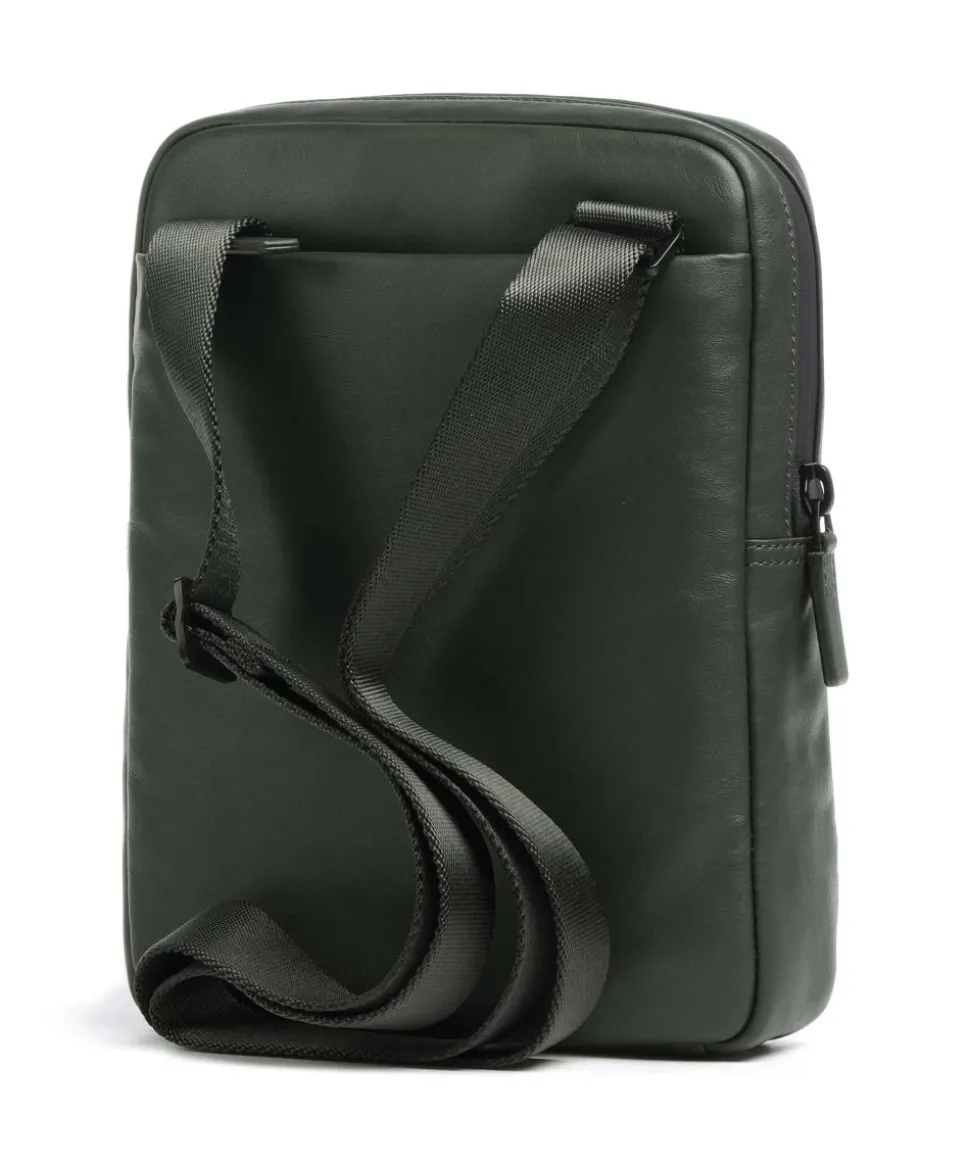 Urban Umhängetasche fein genarbtes Rindsleder dunkelgrün