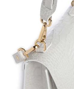 Ursy Schultertasche geprägtes Kalbsleder elfenbein