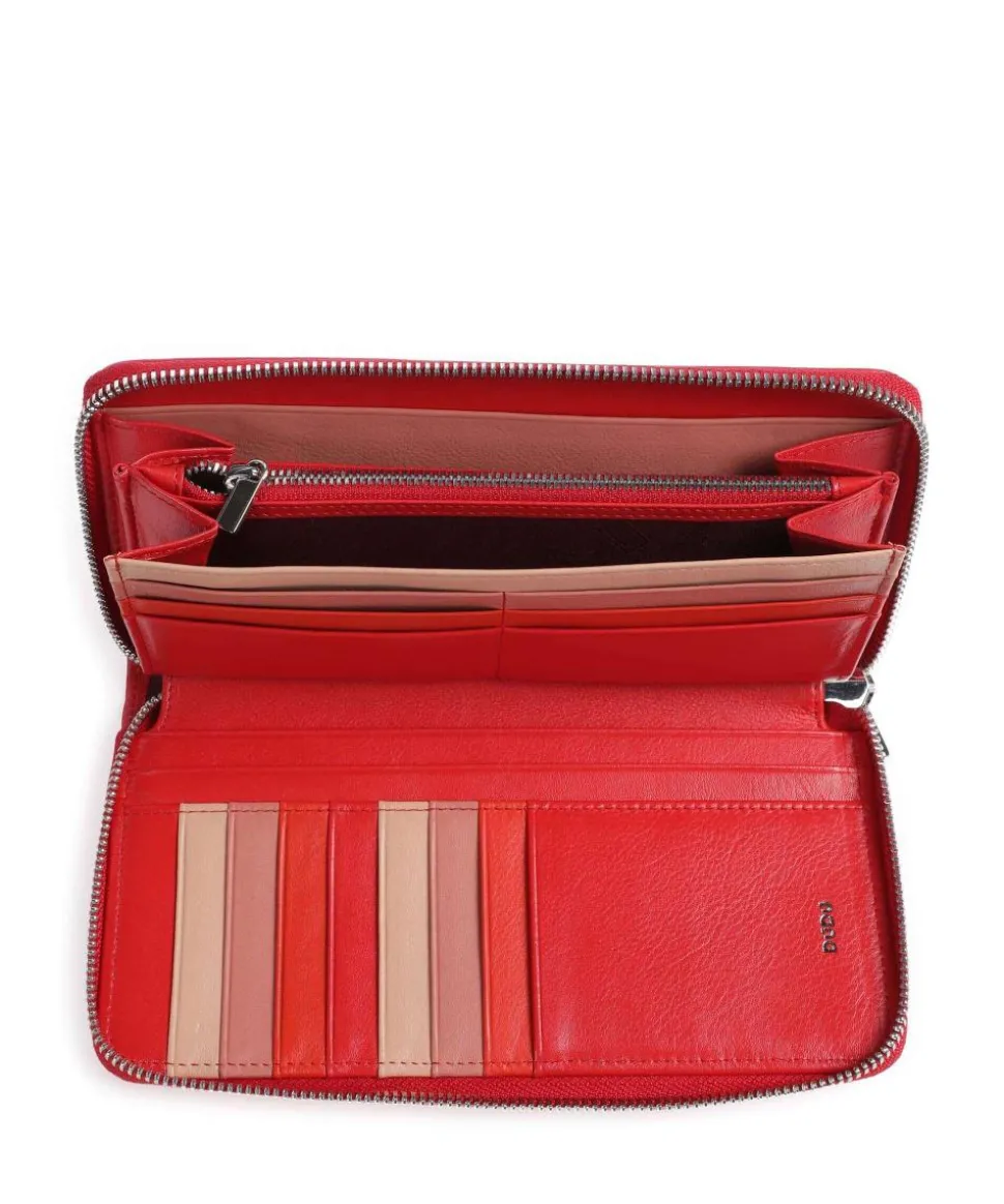 Ustica RFID Geldbörse fein genarbtes Kalbsleder rot