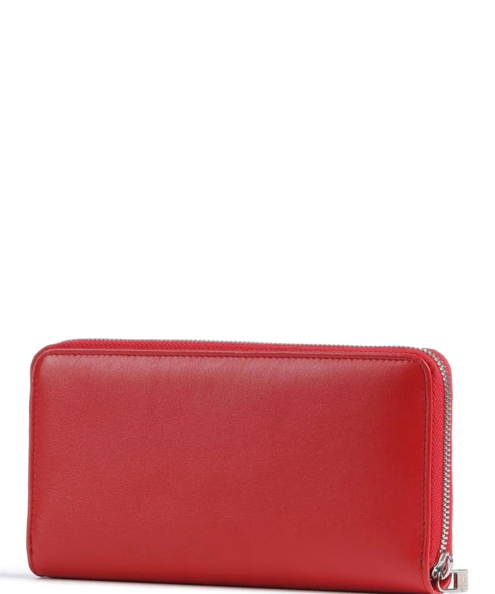 Ustica RFID Geldbörse fein genarbtes Kalbsleder rot