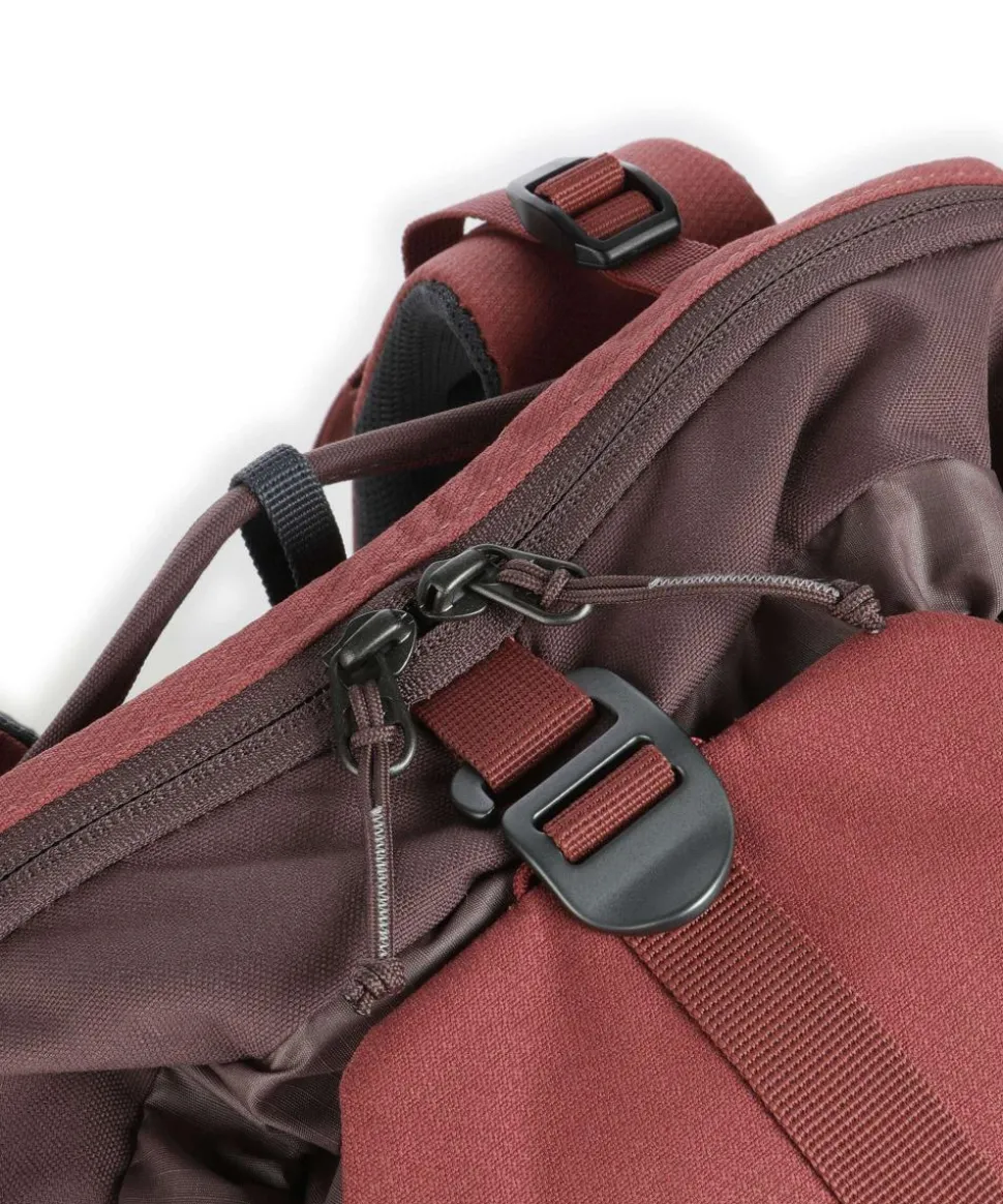 Utilion 34+5 Wanderrucksack 16″ recyceltes Polyester dunkelrot