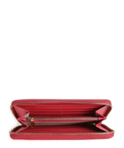 Valentines Geldbörse fein genarbtes Leder rot