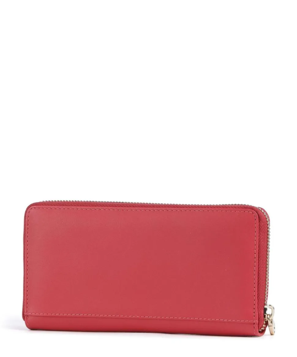 Valentines Geldbörse fein genarbtes Leder rot